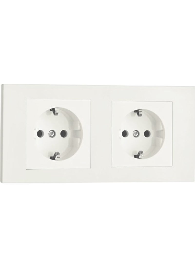 Ovivo Grano White Set of 2 Grounded Socket + Grounded Socket 
