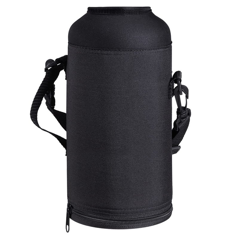 حامل زجاجة ماء Coolflask لجعبة سعة 87 أونصة مع حقيبة حمل بحزام كتف مبطن قابل للفصل والتعديل لحماية وعزل زجاجتك للرياضات الخارجية