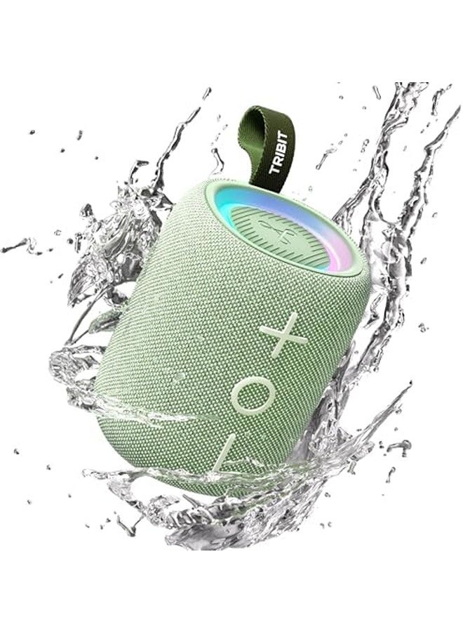 تريبيت سماعة بلوتوث StormBox Mini+ – أخضر | صوت 360° بقدرة 12 واط، تشغيل حتى 12 ساعة، بلوتوث 5.4، مقاومة للماء بمعيار IPX7، إضاءة LED، دعم الاقتران بتقنية TWS، إعدادات EQ مخصصة، منفذ Type-C - Image 1