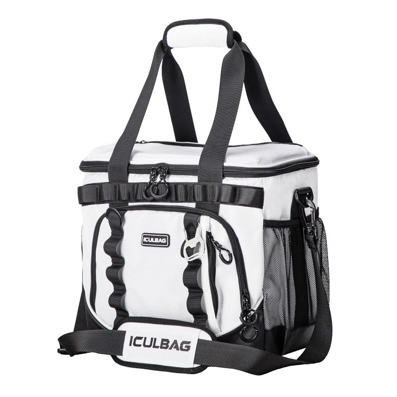 Iculbag Soft Cooler Bags Insulated Luch Bag Women Men Waterproof Insulated Cooler Bag for 16hour Cooling for Camping Beach Picnic Travel White 2048cans - Image 2
