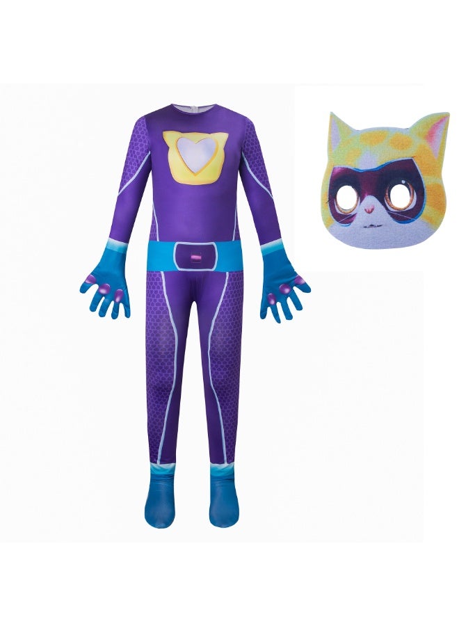 NIBEMINENT One-piece suit, tight-fitting suit, Halloween costume, stage performance costume, super cat - Image 1