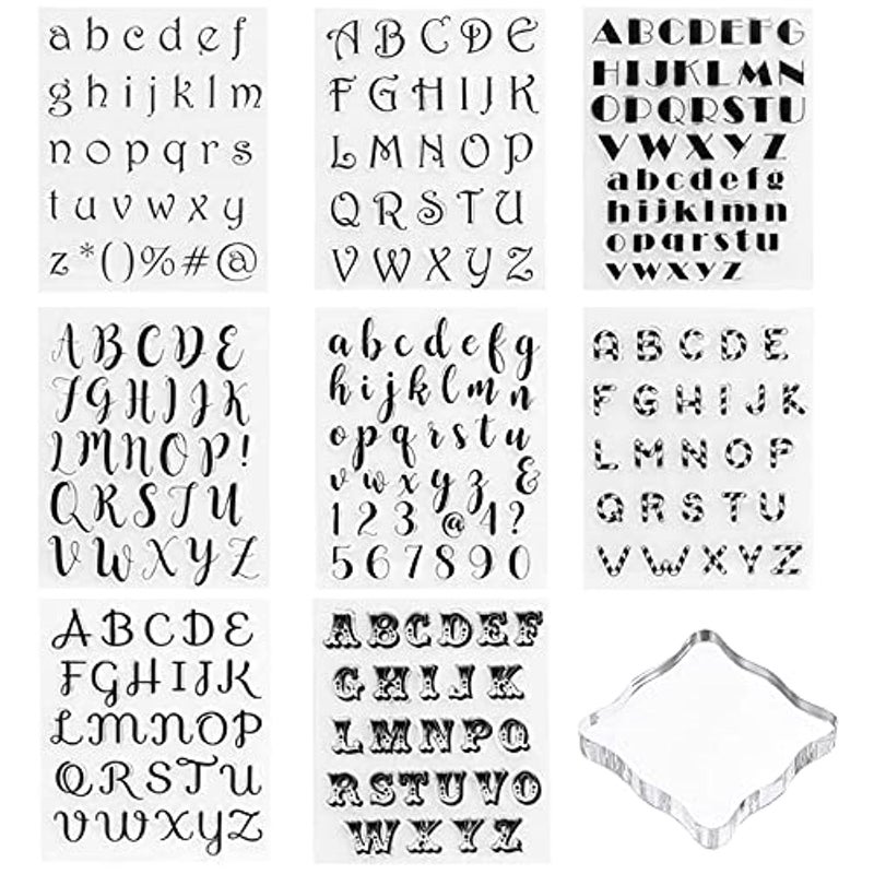 Alphabet Cake Stamp Tools Cookie Stamp Set Alphabet Numbers Fondant Cake Mold 9 pieces
