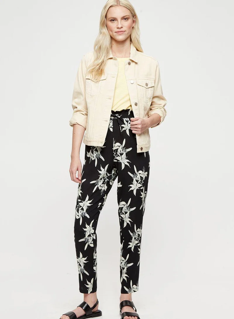 DOROTHY PERKINS High Waist Floral Print Pants