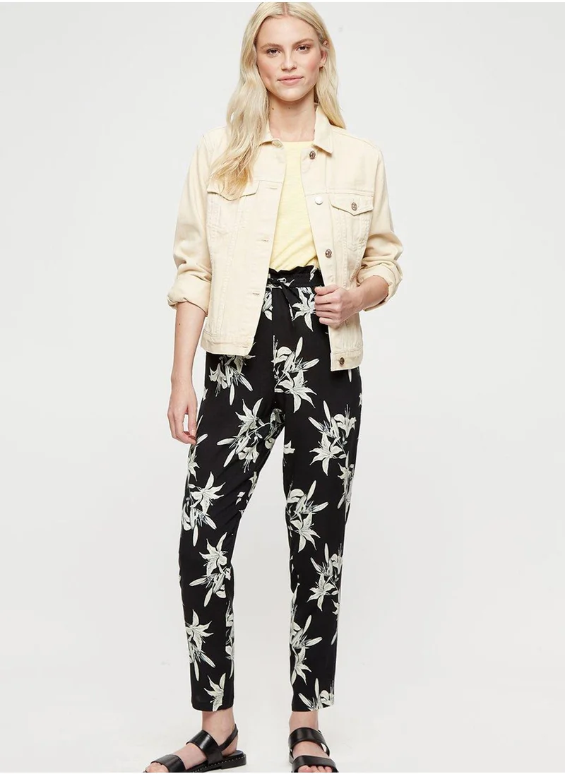 DOROTHY PERKINS High Waist Floral Print Pants