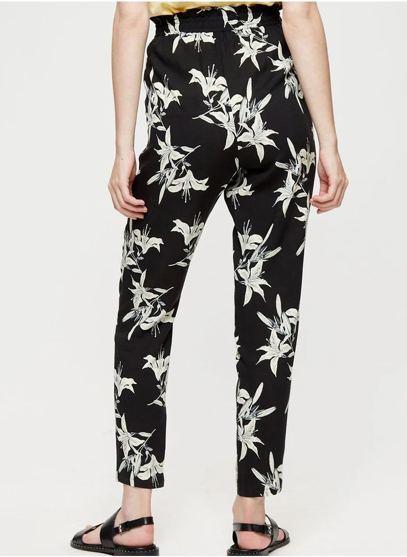 DOROTHY PERKINS High Waist Floral Print Pants