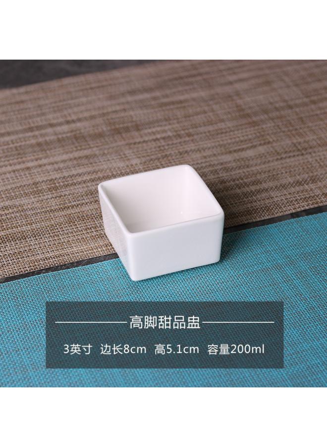 Creative Ceramic Small Dish Pure White Hotel Tableware Hot Pot Seasonings Dish Flavor Dish Sauce Dish Vinegar Dish Ink Dish