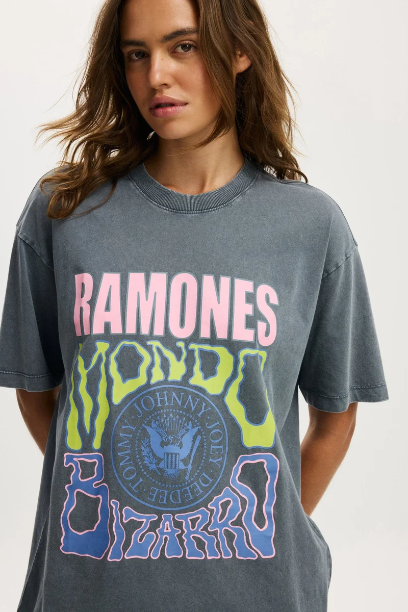 Cotton On  THE LCN MUSIC BOXY GRAPHIC TEE for Women | Best Price UAE