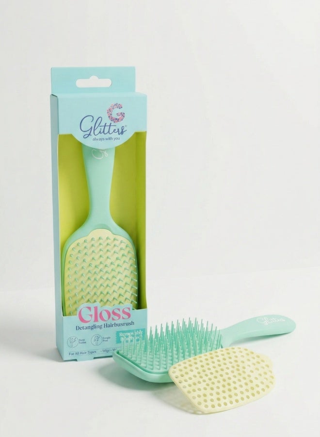 Glitters Detangling Hair Brush for Women and Girls – Anti-Static Paddle Brush with Scalp Massage Bristles for Wet & Dry Hair, Frizz-Free Smooth Styling Hairbrush - Image 1