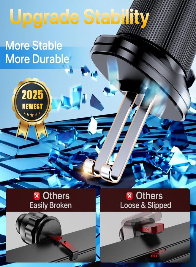 Miracase Car Vent Phone Mount, Universal Cell Phone Mount [Upgraded Clip Never Fall Off] Hands Free Airvent Phone Holders for Your Car Compatible with iPhone All Smartphones, Dark Black - Image 2