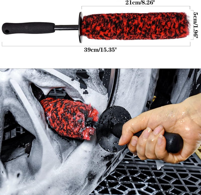 bzczh 3 Pcs Soft Tire Brushes for Cleaning Tires Kit - Image 2