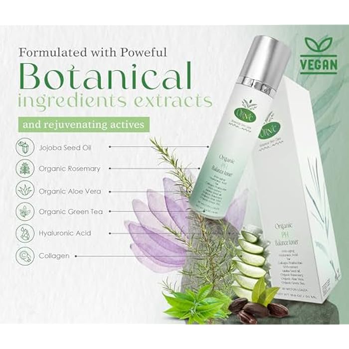 Ornic Botanical Skin Care - Organic Facial Toner with Hyaluronic Acid, Collagen, Rosemary & Aloe Vera - Natural Face Care for Hydration & Balance - Vegan & Cruelty-Free - 1.69 oz (50 ml) - Image 2