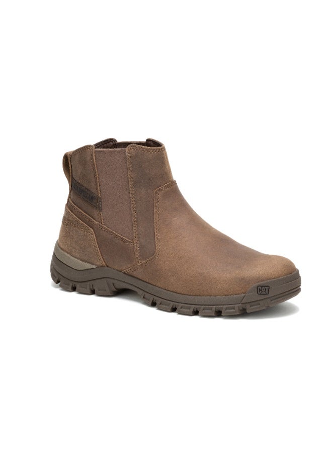 CATERPILLAR CAT Men’s Threshold Chelsea Boot – Full‑Grain Leather, Slip‑Resistant, Cushioned Comfort, Durable Work/Casual Boot – Mushroom - Image 3