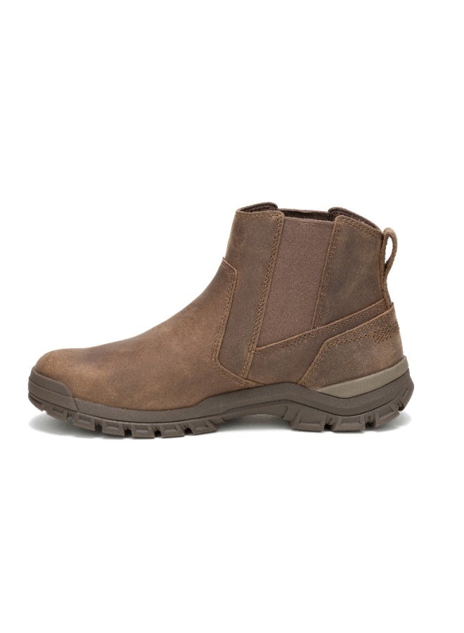 CATERPILLAR CAT Men’s Threshold Chelsea Boot – Full‑Grain Leather, Slip‑Resistant, Cushioned Comfort, Durable Work/Casual Boot – Mushroom - Image 4