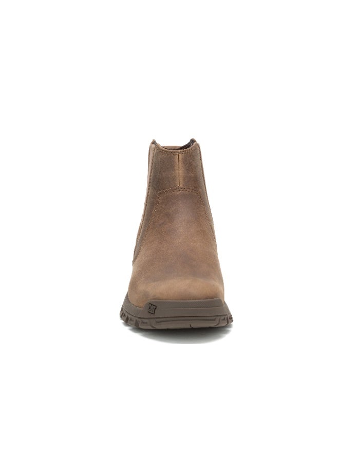 CATERPILLAR CAT Men’s Threshold Chelsea Boot – Full‑Grain Leather, Slip‑Resistant, Cushioned Comfort, Durable Work/Casual Boot – Mushroom - Image 2