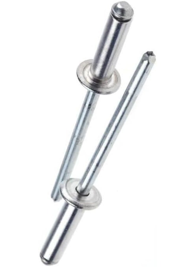 NJM 4mm x 16mm Alloy Rivets, 100 Pack – Rivets for Metal, Blind Rivet, Dome Head Rivet, Aluminium Body and Steel Mandrel Pop Rivets for Tinplate, Metal Fastening, Leather – Push Rivets - Image 3