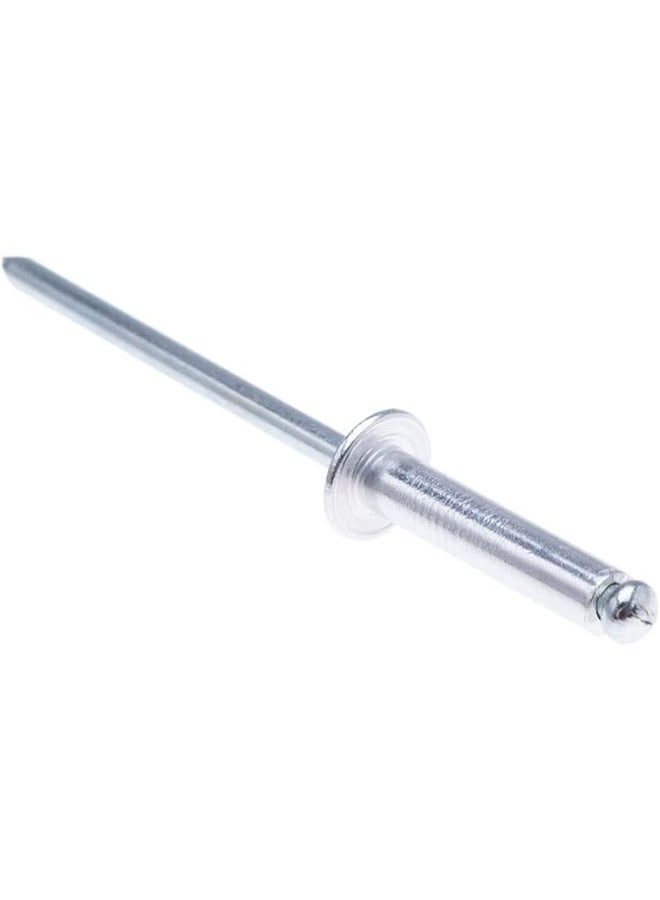 NJM 4mm x 16mm Alloy Rivets, 100 Pack – Rivets for Metal, Blind Rivet, Dome Head Rivet, Aluminium Body and Steel Mandrel Pop Rivets for Tinplate, Metal Fastening, Leather – Push Rivets - Image 2