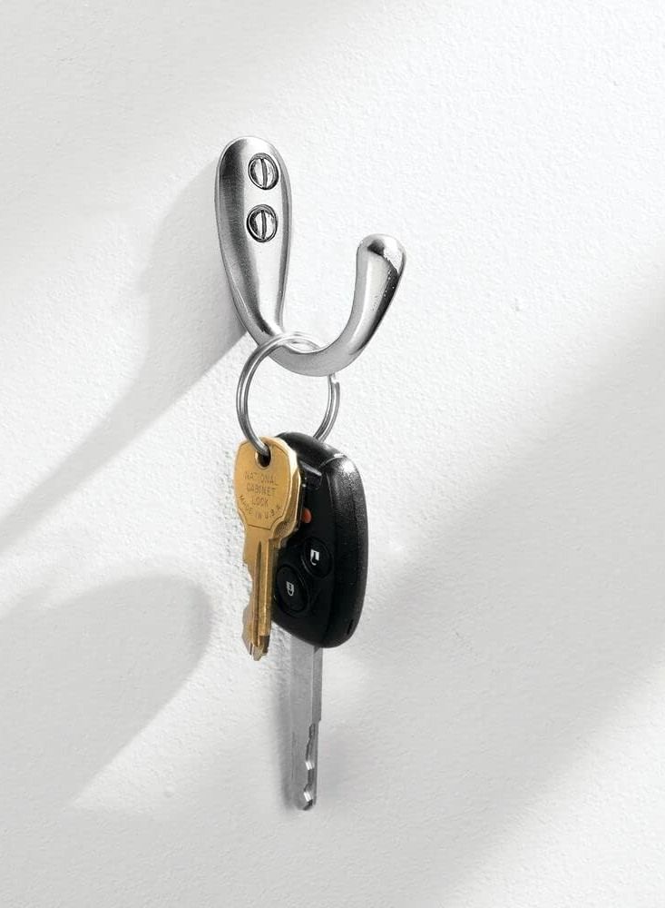 4basix Cloth Hooks Wall Mounted Coat Hooks Wall Hooks for Jackets Bags Towels Pack of 6 Chrome Plated - Image 4