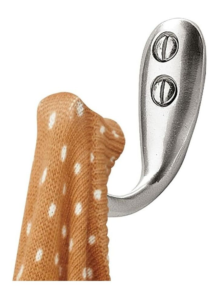 4basix Cloth Hooks Wall Mounted Coat Hooks Wall Hooks for Jackets Bags Towels Pack of 6 Chrome Plated - Image 2