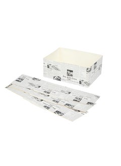 Restaurantware Restaurantware-Bio Tek 8.4 x 6 x 3.5 Inch Burger Trays, 100 Disposable Paper Food Trays - Recyclable, Sturdy, Newsprint Paper Movie Snack Trays, For Meals, Snacks, And Baked Goods  - Image 2
