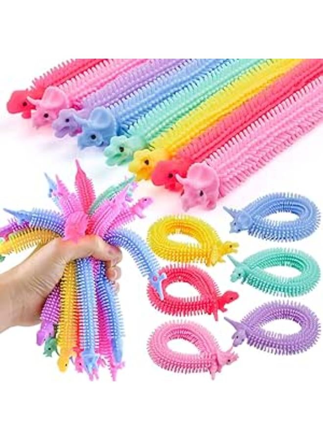Stretch Rubber Worm Set Of 12 Pieces 20 CM - Multi Color