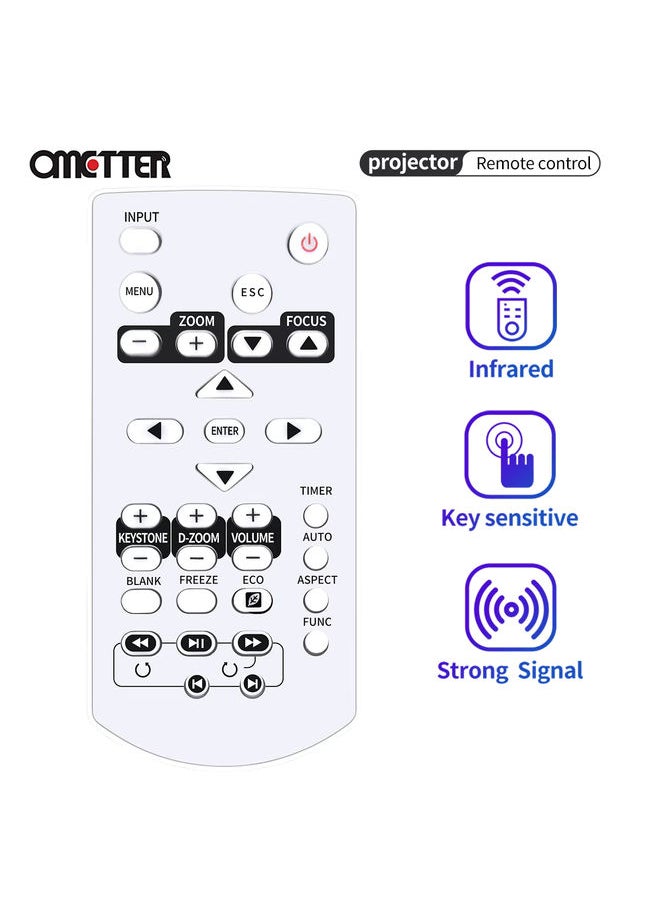 OMETTER - YT-130 for Casio Projector Remote Control XJ-A142 XJ-A147 XJ-A242 XJ-A247 XJ-A252 XJ-A257 XJ-M141 XJ-M146 XJ-M151 XJ-M156 XJ-M24 - Image 1