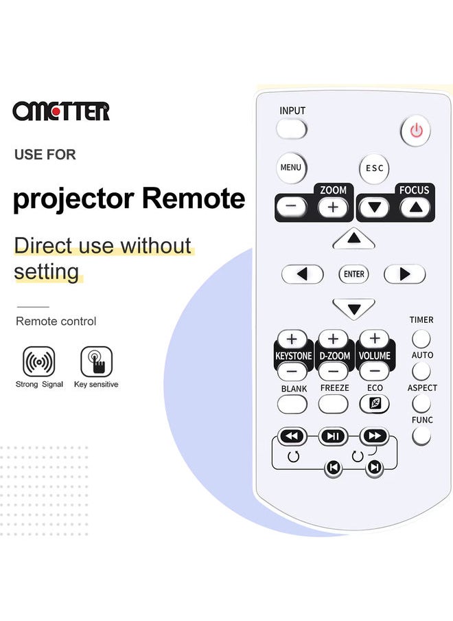 OMETTER - YT-130 for Casio Projector Remote Control XJ-A142 XJ-A147 XJ-A242 XJ-A247 XJ-A252 XJ-A257 XJ-M141 XJ-M146 XJ-M151 XJ-M156 XJ-M24 - Image 1
