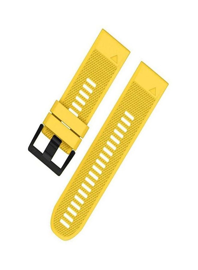NIBEMINENT Garmin Descent Mk1 Premium Silicone Smart Watch Band Wrist Strap Yellow
