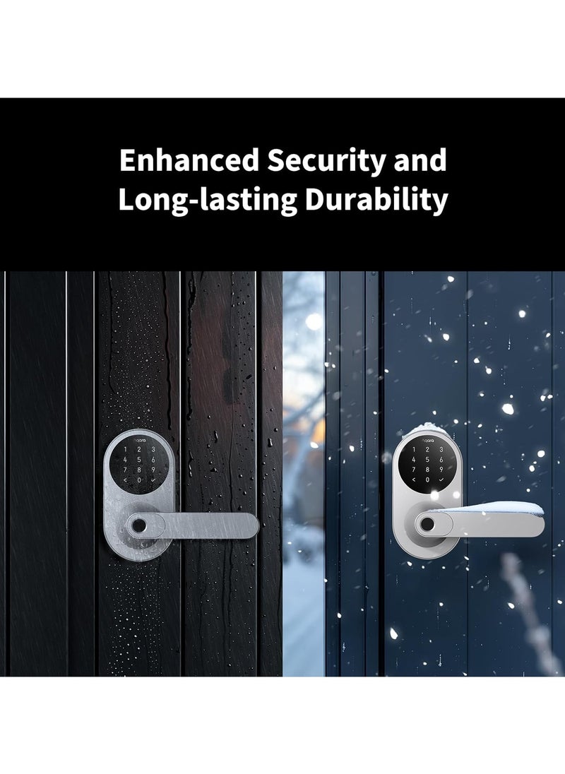 أكارا Aqara Smart Lock U300, Fingerprint Keyless Entry Door Lock with Handle  - Image 5