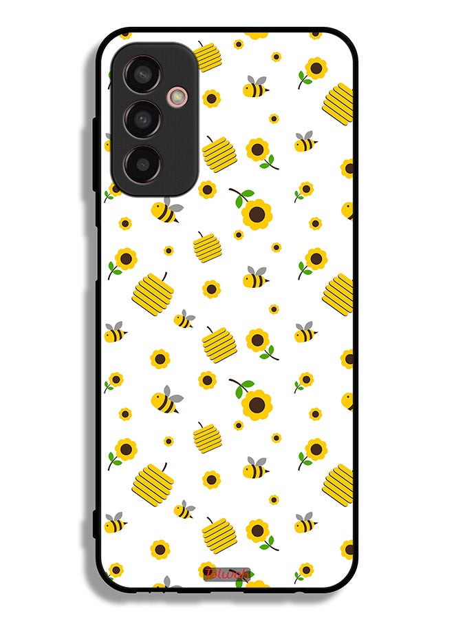Tolwak Samsung Galaxy M13 Protective Case Cover Sunflowers And Bees - Image 2