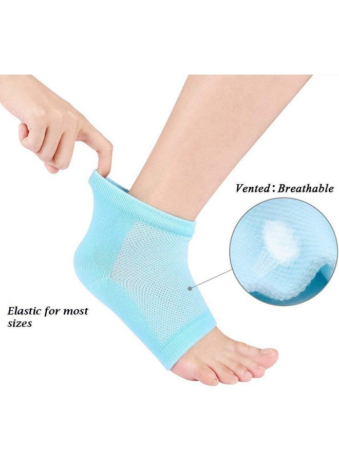 KIDINGTON Crack Cotton Foot Protector Moisturizing Socks with Spa Gel,Heel Pain Relief Silicone Gel Pad Heel Protector Socks with Spa Botanical for Men and Women Cotton Socks -Multicolour - Image 3
