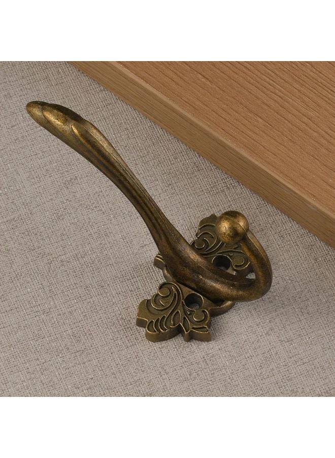 5pcs Bronze Antique Metal Hooks Heavy Duty Wall Mounted Hangers For Coat Towel Keys - Image 3