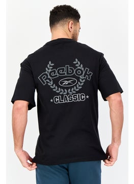Reebok Men Sportswear Fit Short Sleeve Outdoor T-Shirt, Black  - Image 2