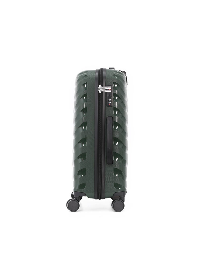 DILIXI حقيبة سفر صلبة بعجلات مجموعة 3 قطع، أخضر (S-20، M-24، L-28 بوصة) - Image 3