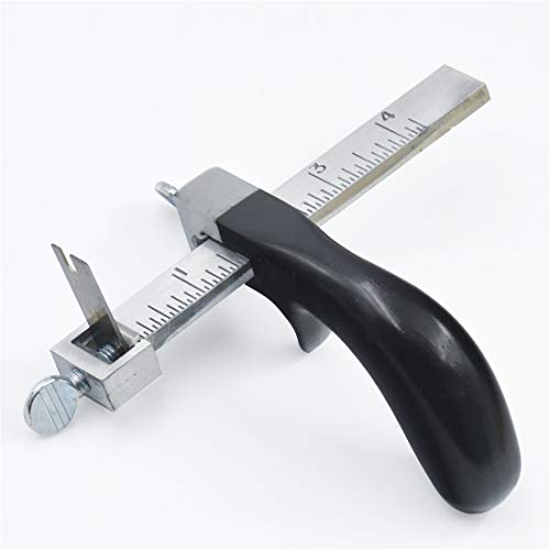Co-link Aluminum Alloy Strip and Strap Leather Belt Cutter Leather Hand Cutting Tool with 3 Blades - Image 1