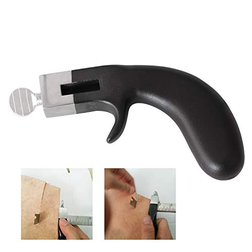 Co-link Aluminum Alloy Strip and Strap Leather Belt Cutter Leather Hand Cutting Tool with 3 Blades - Image 5