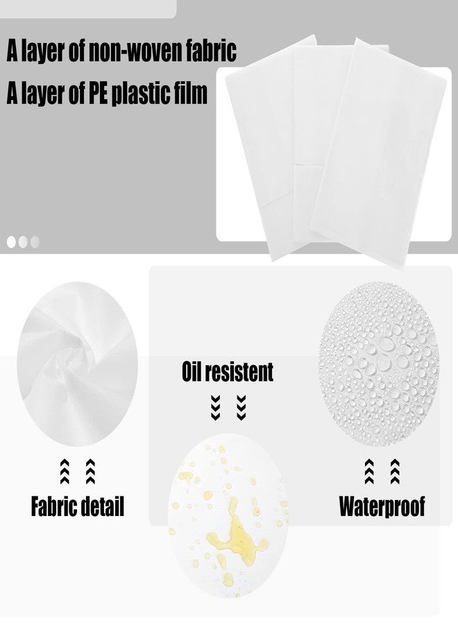 تيجيمي 30 قطعة من ملاءات طاولة التدليك، مقاس 31 × 79 بوصة، غطاء طاولة سرير كبير للاستخدام مرة واحدة، أغطية سرير سبا، مفرش طاولة تدليك غير منسوج، ملاءات مسطحة ومثبتة لسرير مقاوم للماء (أبيض) - Image 2