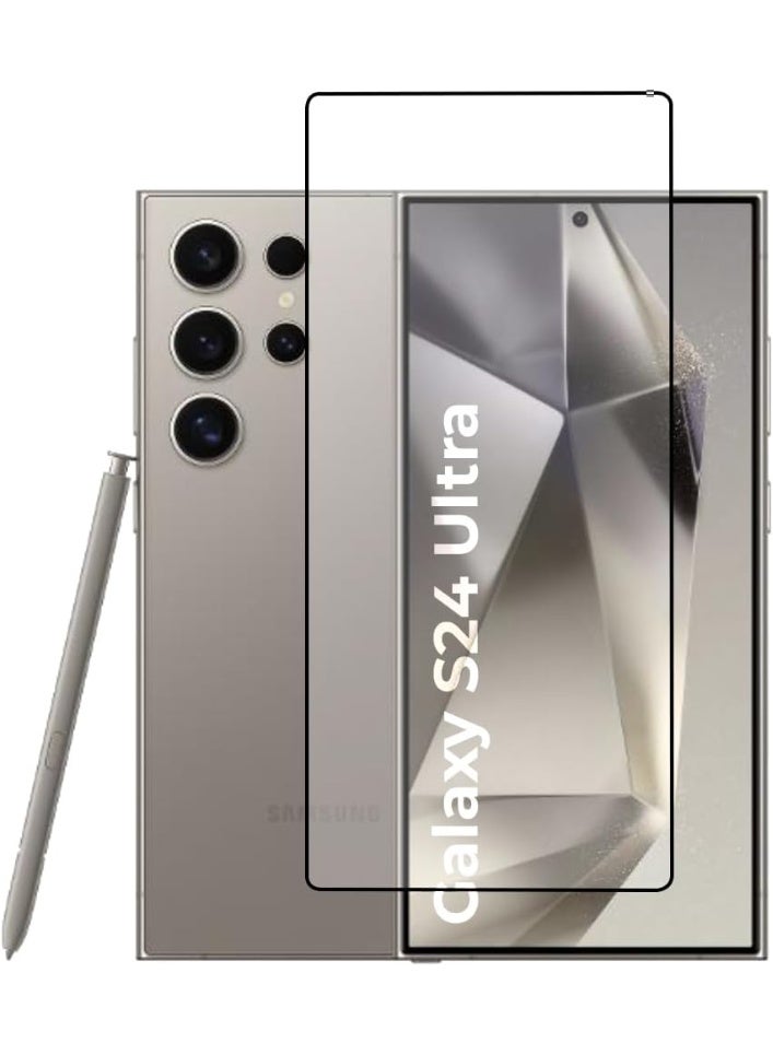 Samsung Galaxy S24 Ultra Full Glue Tempered Glass Full HD Clarity Glass Fingerprint ID Unlock S24 Ultra Full Coverage Glass for Samsung Galaxy S24 Ultra 6.8-inch  - Image 1