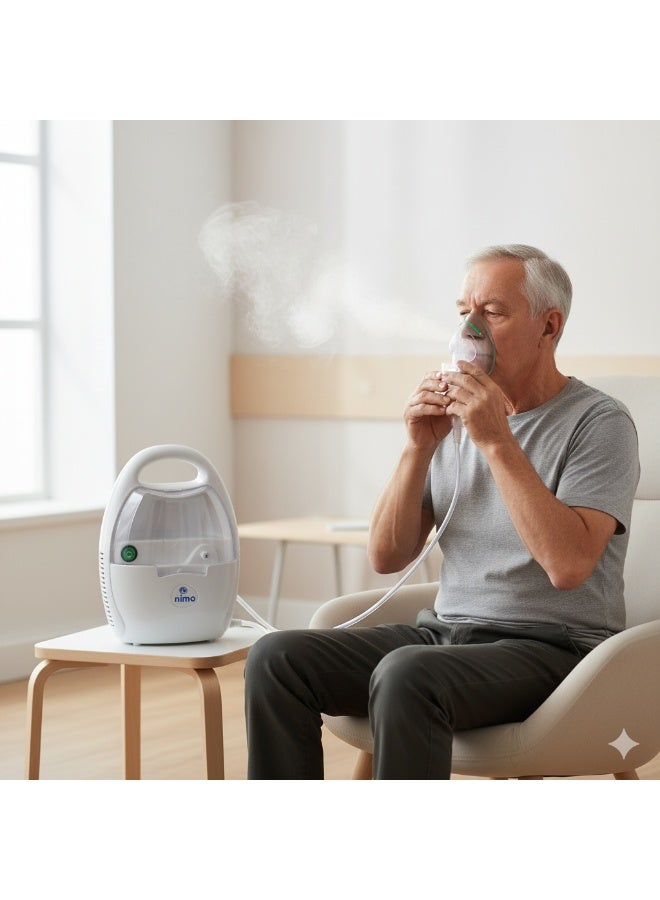 Nimo The Nemo Respiratory Care steam inhaler works at high pressure and delivers fine steam that reaches deep into the chest to treat coughs and asthma at home in complete comfort. - Image 4
