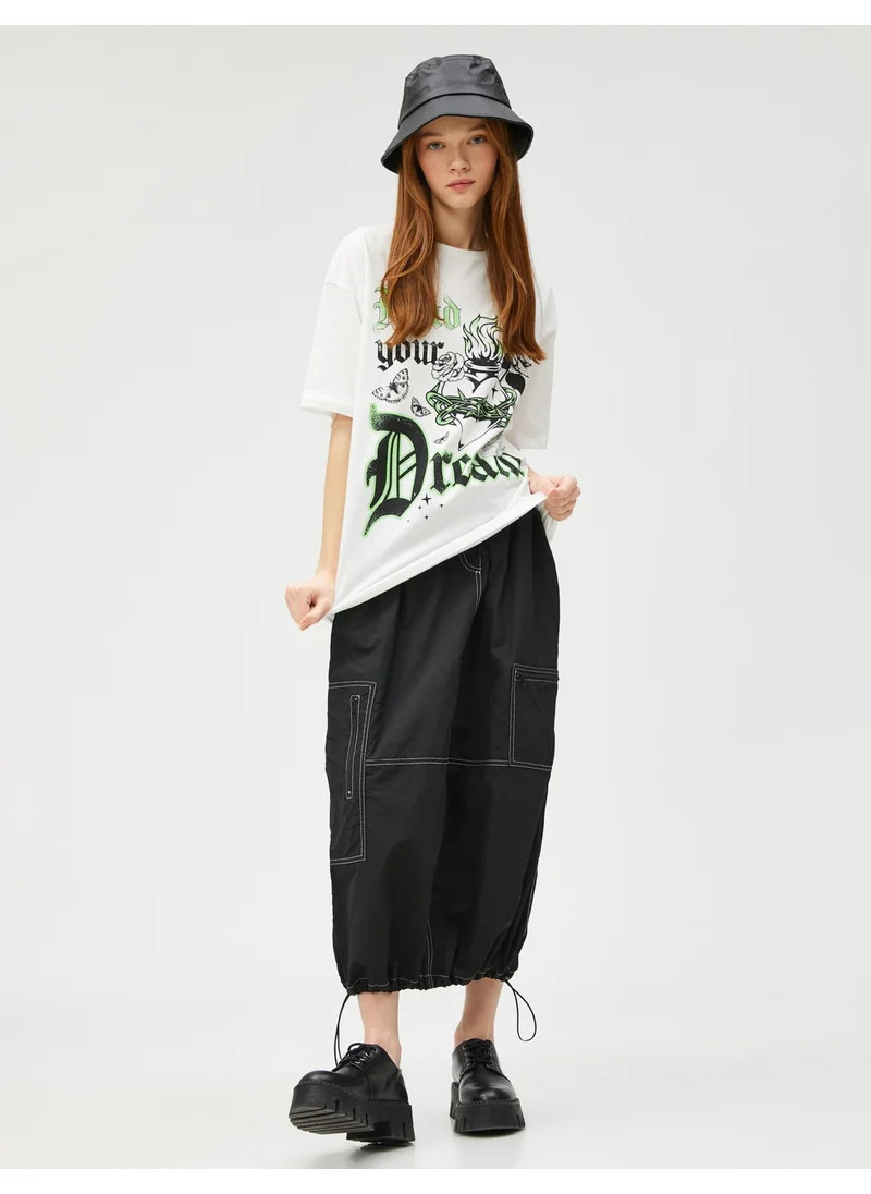 كوتون Printed T-Shirt Crew Neck Short Sleeve Cotton