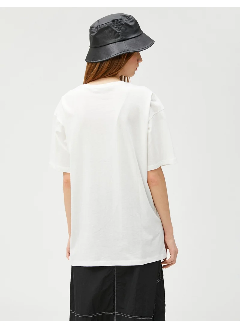 كوتون Printed T-Shirt Crew Neck Short Sleeve Cotton