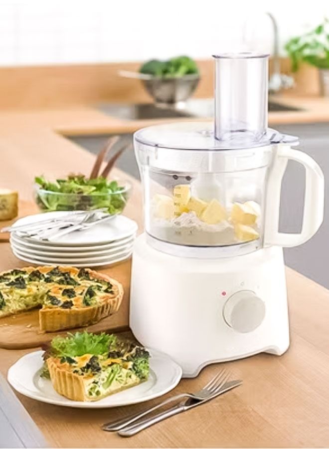 محضر طعام 1.2 لتر 800 وات أبيض/ شفاف - Image 1