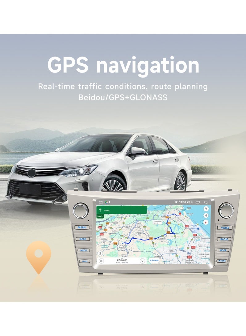 TUNKE Android 13.0 Double Din Car Stereo Radio Player for Toyota Camry 2006-2011 9 Inch HD Touch Screen Audio Receiver with GPS Navigation Bluetooth Head Unit Supports Backup Camera 2GB (RAM)+64GB (ROM) - Image 5