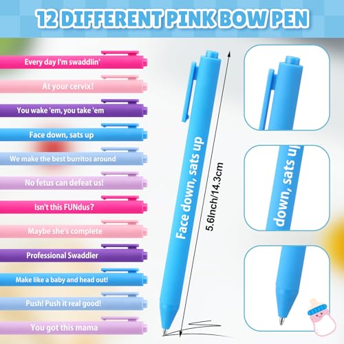 Resholder 24 Pcs Labor and Delivery Nurse Gifts, Obstetric Sticky Notes and Funny Pens Kit, Nurse Appreciation Gifts Bulk for L&d Nursing Doctor Thank You Office Hospital Supplies - Image 2