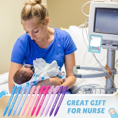 Resholder 24 Pcs Labor and Delivery Nurse Gifts, Obstetric Sticky Notes and Funny Pens Kit, Nurse Appreciation Gifts Bulk for L&d Nursing Doctor Thank You Office Hospital Supplies - Image 5
