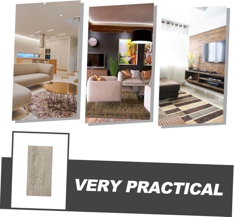 8Pcs Self-Adhesive PVC Floor Stickers Waterproof Peel and Stick Flooring Decals for Home Renovation Easy to Install Floor Tiles for Living Room and Kitchen - Image 3