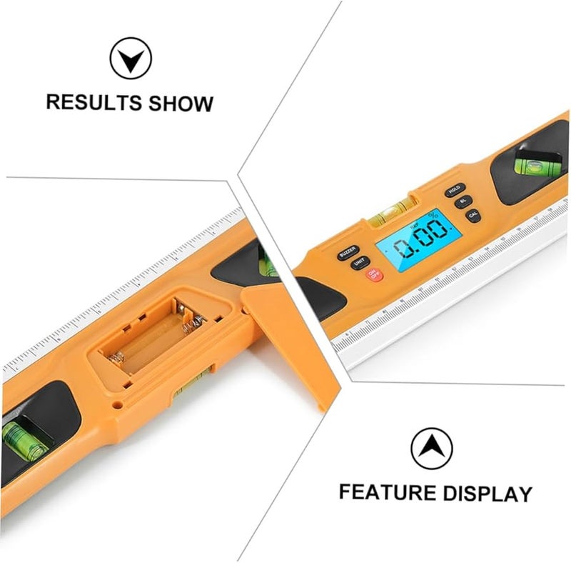 مسطرة مستوى الصوت المضاءة خلفياً أداة القياس الأفقية تصميم مضاد للسقوط - Image 5