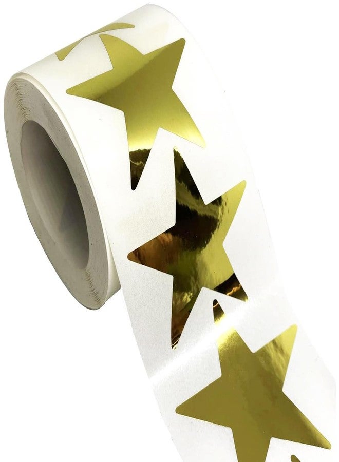 Remarkable Christmas Happy New Year Gold Foil Star Stickers, 2 Inch Glitter Metallic Foil Star Labels Self Adhesive Stickers - Shiny Foil Teacher Supplies - Scrapbooking Party Favors (500 Pcs) - Image 1