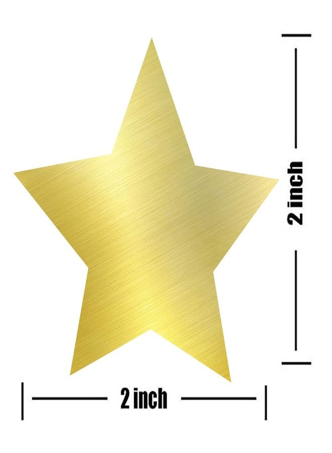 Remarkable Christmas Happy New Year Gold Foil Star Stickers, 2 Inch Glitter Metallic Foil Star Labels Self Adhesive Stickers - Shiny Foil Teacher Supplies - Scrapbooking Party Favors (500 Pcs) - Image 2