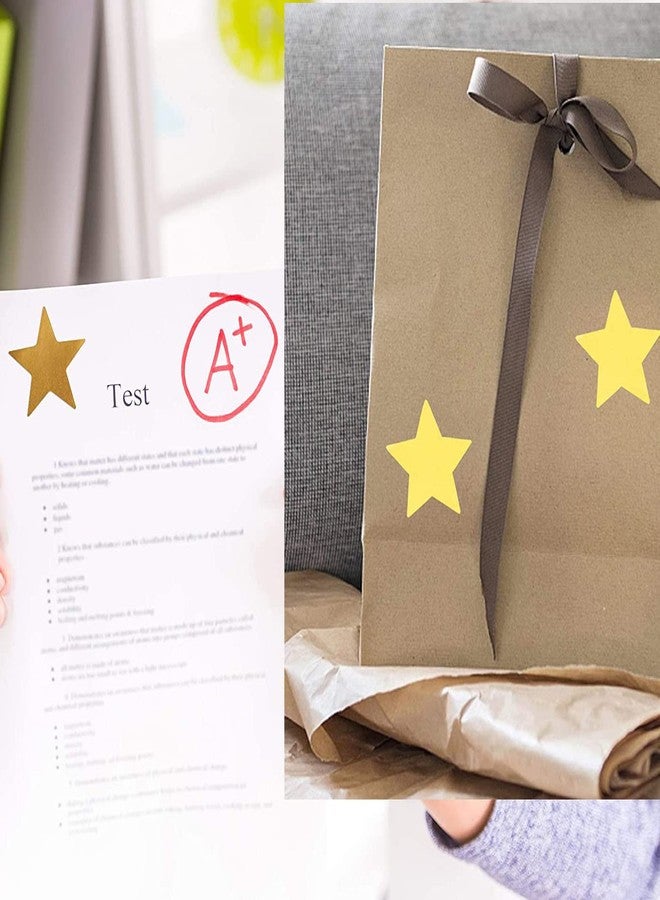 Remarkable Christmas Happy New Year Gold Foil Star Stickers, 2 Inch Glitter Metallic Foil Star Labels Self Adhesive Stickers - Shiny Foil Teacher Supplies - Scrapbooking Party Favors (500 Pcs) - Image 3
