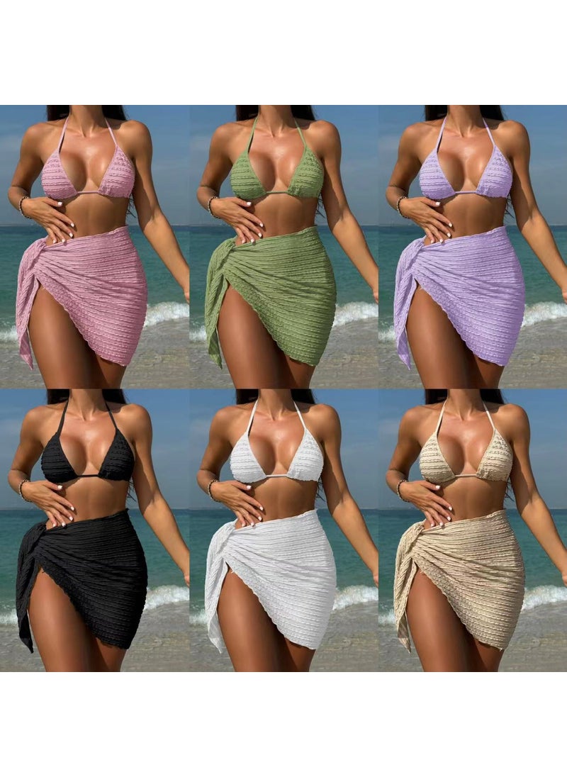 Generic - 2024 Candy Series Specialty Fabric Bikini Set Violet - Image 1